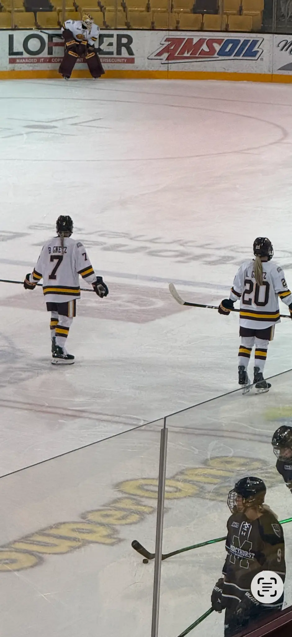 Brooke and Lainey Gnetz together on the ice